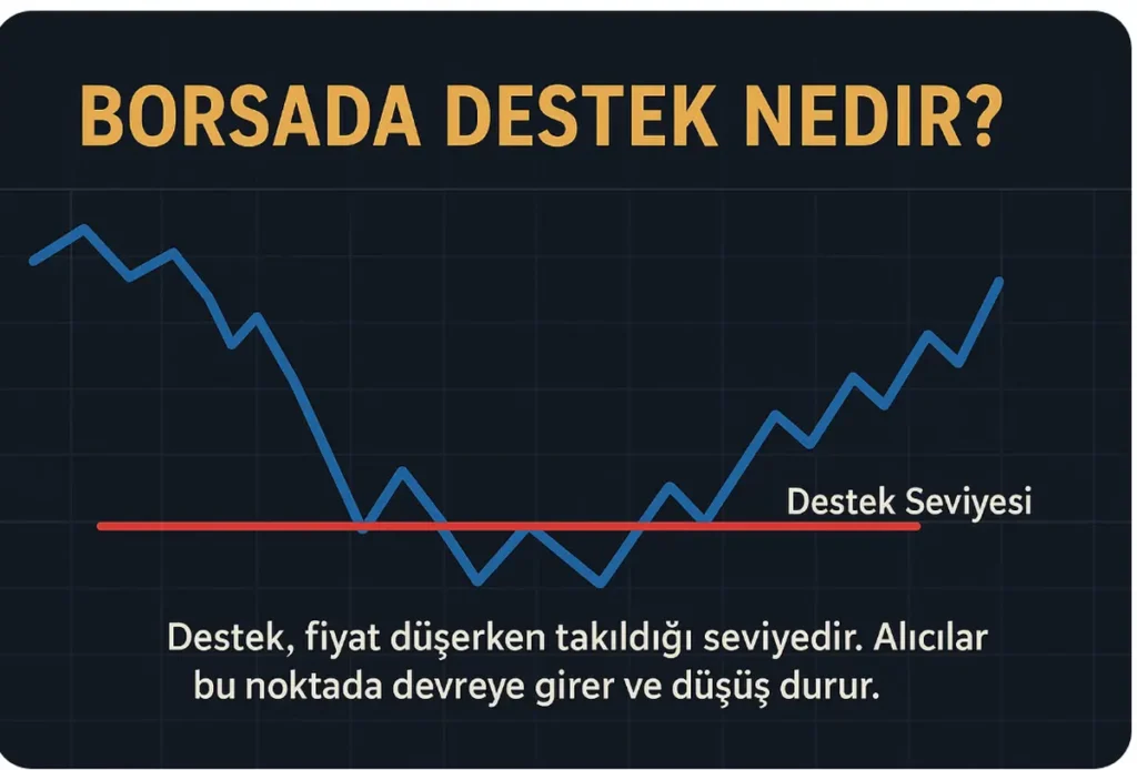 Borsada destek direnç nedir, nasıl belirlenir? Grafik okuma, psikolojik eşikler ve yatırım stratejileriyle destek ve direnç analizleri hakkında fikir edinin.