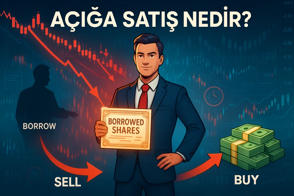 Açığa satış nedir? Borsa dünyasında fiyatlar her zaman yükselmez. Bazen piyasalar düşer ve geleneksel yatırımcılar zarar ederken, açığa satış konusunda bilgi sahibi olan yatırımcılar bu durumdan kar edebilir. Açığa satış, satıcının elinde olmayan hisse senetlerini satıp, vade sonunda satışını gerçekleştirdikleri hisseleri satın alan kişiye teslim etmeleri işlemidir. Bu öğretici rehberde, açığa satışı sıfırdan öğrenerek profesyonel seviyede kullanabilir hale geleceksiniz. Türkiye'de açığa satış işlemleri Borsa İstanbul bünyesinde düzenlenir ve yatırımcılara önemli fırsatlar sunar. Ancak bu yöntem, doğru bilgi ve uygulama olmadan büyük riskler taşır. Bu nedenle konuyu temelden öğrenmek ve adım adım ilerlemek kritik öneme sahiptir. Uzmanlar, açığa satışın başarılı bir şekilde kullanılabilmesi için öncelikle temel kavramların anlaşılması gerektiğini vurgular. Bu makale, size teorik bilgiden pratiğe uzanan kapsamlı bir öğretici yol haritası sunacak. Bu rehberde anlatacağımız yöntemlerle, piyasa düştüğünde bile kar elde etme becerisi kazanacaksınız. Risk yönetiminden pozisyon açmaya, stratejilerden yasal düzenlemelere kadar her konuyu detaylı şekilde ele alacağız. Makalemizi okuduktan sonra açığa satış konusunda temel seviyeden ileri seviyeye kadar bilgi sahibi olacak, 7 temel adımı uygulayarak bu yöntemi güvenli şekilde kullanmaya başlayabileceksiniz. Öğrenme süreniz yaklaşık 15-20 dakika olacak ve sonrasında pratik uygulamaya geçebileceksiniz.