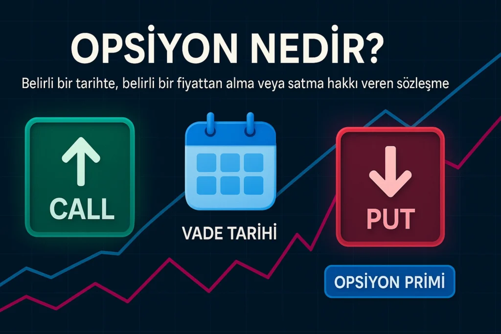 Opsiyon nedir ? Türkiye'de finansal piyasaların son beş yıllık gelişimi incelendiğinde, yatırımcıların %73'ü geleneksel yatırım araçlarının ötesinde arayışa girmiştir. Günümüzün dinamik finansal dünyasında, sadece hisse senedi alım-satımı artık yeterli değildir. Modern yatırımcılar, hem kazançlarını artıracak hem de risklerini kontrol edebilecek araçlara ihtiyaç duyar. Finansal piyasalarda en büyük zorluklardan biri, fiyat dalgalanmalarına karşı korunmak ve aynı zamanda bu dalgalanmalardan faydalanabilmektir. Geleneksel yöntemler bu konuda sınırlı kalır, çünkü sadece tek yönlü pozisyon alabilmenizi sağlar. Yükselen piyasalarda kazanç elde edebilir, ancak düşen piyasalarda koruma mekanizmanız olmaz. Bu noktada devreye giren opsiyonlar, hem korunma hem de kazanç elde etme amacıyla kullanabileceğiniz sofistike finansal araçlardır. Opsiyonlar, size gelecekteki bir tarihte belirli bir fiyattan alım veya satım yapma hakkı tanırken, bu hakkı kullanmak zorunda bırakmaz. Bu özelliği sayesinde risk-getiri dengesini kendi lehinize çevirebilirsiniz. Bu kapsamlı rehberde, opsiyonların temel mantığından başlayarak, farklı türlerini, işleyiş mekanizmalarını ve pratik uygulamalarını adım adım öğreneceksiniz. 15 yıllık finansal piyasa deneyimimle, karmaşık görünen bu konuyu anlaşılır bir şekilde sizlere aktaracağım. Makaleyi okuduktan sonra opsiyon piyasasında bilinçli yatırım kararları alabilecek düzeye ulaşacaksınız.