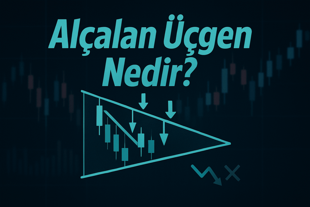 Alçalan Üçgen Formasyonu Nedir? Alçalan üçgen, teknik analizde sık rastlanan ve genellikle fiyatların aşağı yönlü hareket etme ihtimalini gösteren bir grafik formasyonudur. Bu formasyon, azalan tepeler ve yatay bir destek çizgisinin birleşmesiyle oluşur. Piyasalarda fiyatların bir süre dar bir bantta sıkıştığını, ancak sonunda destek seviyesinin kırılmasıyla genellikle düşüş trendine devam edileceğini işaret eder. Yatırımcılar ve analistler tarafından sıkça takip edilen alçalan üçgen, fiyat hareketlerinin momentumunu ve piyasadaki arz-talep dengesini anlamada önemli rol oynar. Formasyonun oluşumu, piyasanın satış baskısının arttığı ve alıcıların belirli bir destek seviyesinde direnç gösterdiği anlamına gelir. Bu nedenle, alçalan üçgen genellikle düşüş sinyali olarak değerlendirilir.