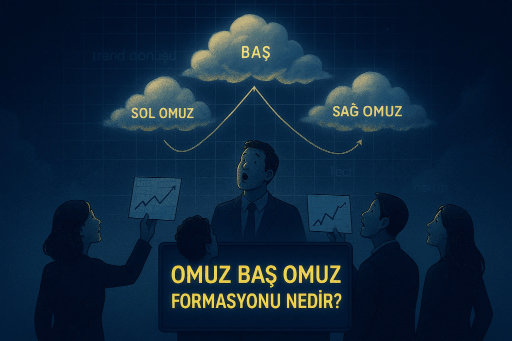 Omuz Baş Omuz Formasyonu Nedir? Tersine Dönüşün HabercisiOmuz baş omuz (OBO) formasyonu, teknik analizde en güvenilir trend dönüş sinyallerinden biri olarak kabul edilir. Genellikle yükseliş trendinin sonunda görülen bu formasyon, piyasanın güç kaybettiğini ve satış baskısının artabileceğini gösterir. Adını, fiyat grafiğinde sol omuz, baş ve sağ omuz şeklinde oluşan yapısından alır. Bu yapı, yatırımcılara düşüş trendinin habercisi olarak değerlendirilir. OBO formasyonu, yatırımcıların pozisyonlarını gözden geçirmeleri ve olası bir trend dönüşüne hazırlıklı olmaları için önemli bir araçtır. Formasyonun tamamlanmasıyla birlikte, fiyat genellikle "boyun çizgisi" olarak bilinen seviyenin altına kırılır ve bu da satış sinyali olarak değerlendirilir. Bu nedenle yatırımcılar için formasyonun doğru yorumlanması büyük önem taşır.