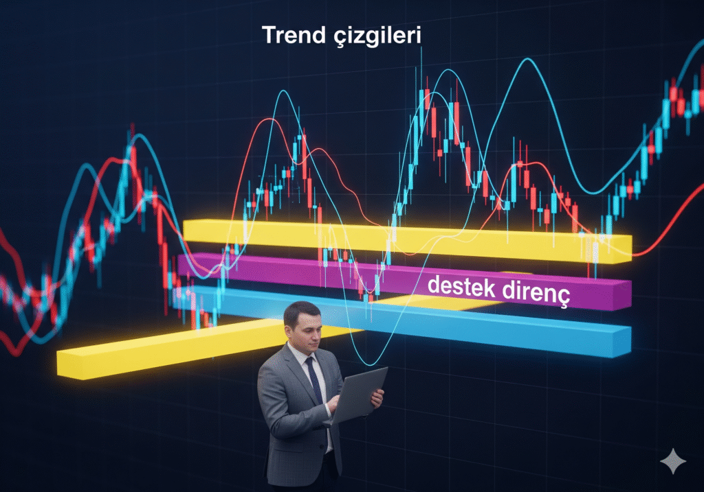 Trend çizgisi nedir, fiyat grafiklerindeki noktaları birleştirerek piyasa yönünü ve destek/direnç seviyelerini gösterir; yatırım kararlarında yardımcı olur.