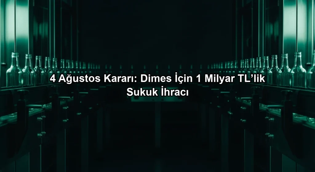 4 Ağustos Kararı: Dimes İçin 1 Milyar TL’lik Sukuk İhracı konulu borsa ve yatirim haber gorseli
