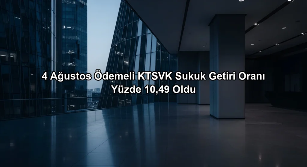 4 Ağustos Ödemeli KTSVK Sukuk Getiri Oranı Yüzde 10,49 Oldu konulu borsa ve yatirim haber gorseli