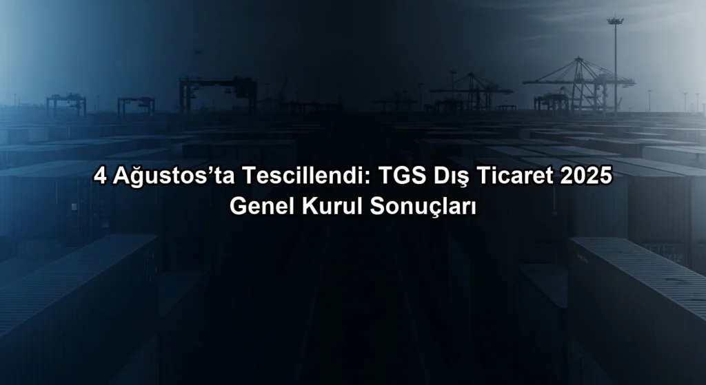4 Ağustos’ta Tescillendi: TGS Dış Ticaret 2025 Genel Kurul Sonuçları konulu borsa ve yatirim haber gorseli