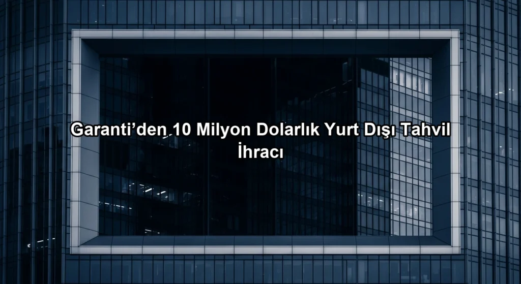 Alacakaranlıkta modern finans merkezi gökdeleni ve Garanti BBVA yurt dışı borçlanma aracı ihracı.