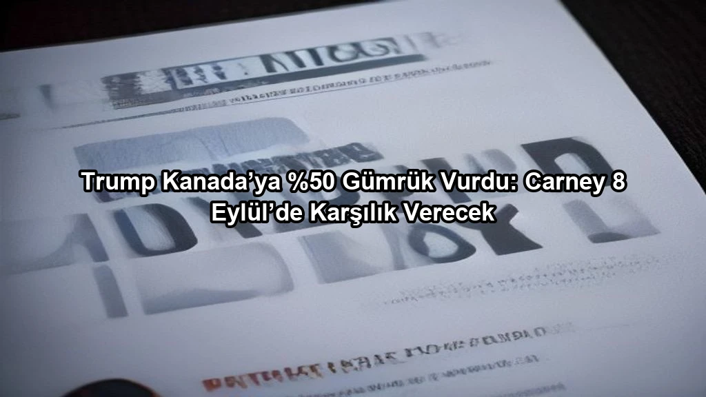 Trump Kanada’ya Gümrük Vurdu: Carney 8 Eylül’de Karşılık Verecek konulu borsa ve yatirim haber gorseli